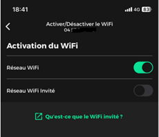 Activer désactiver le smart wifi depuis red et moi