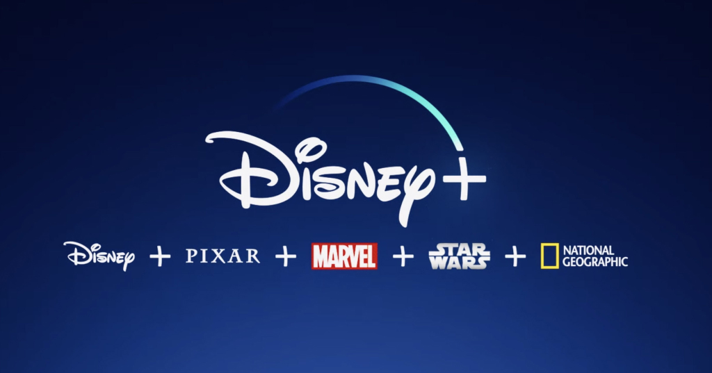 Visuel présentant le logo Disney+ et les franchises associées.