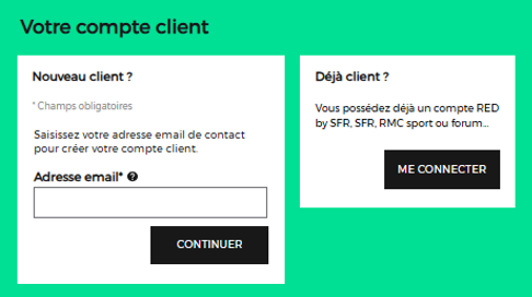 visuel illustrant le parcours de création d'un compte client