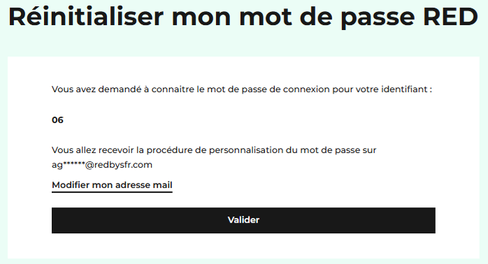 capture d'écran présentant le lien pour modifier son adresse e-mail