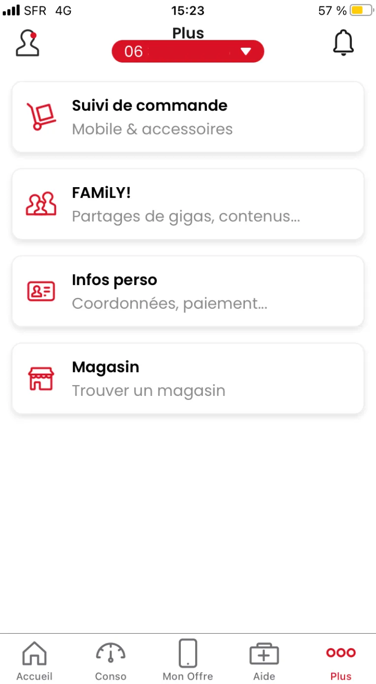 interface ave bouton infos perso