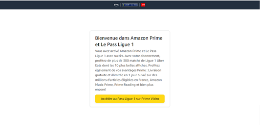 Bienvenue dans Amazon Prime et le Pass Ligue 1