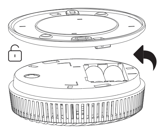 schéma présentant le déverrouillage du détecteur de fumée Maison Sécurisée