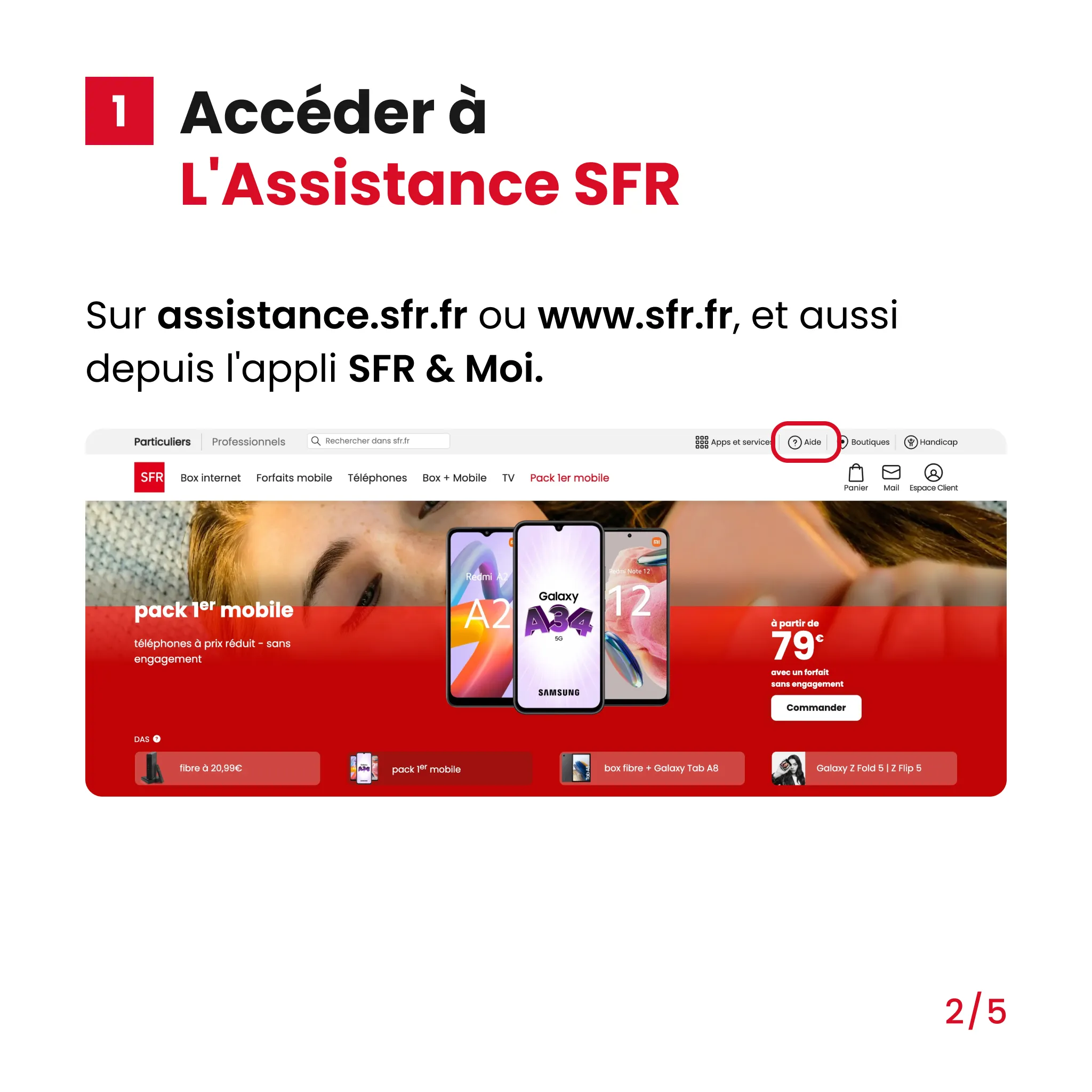 accéder à l'assistance SFR