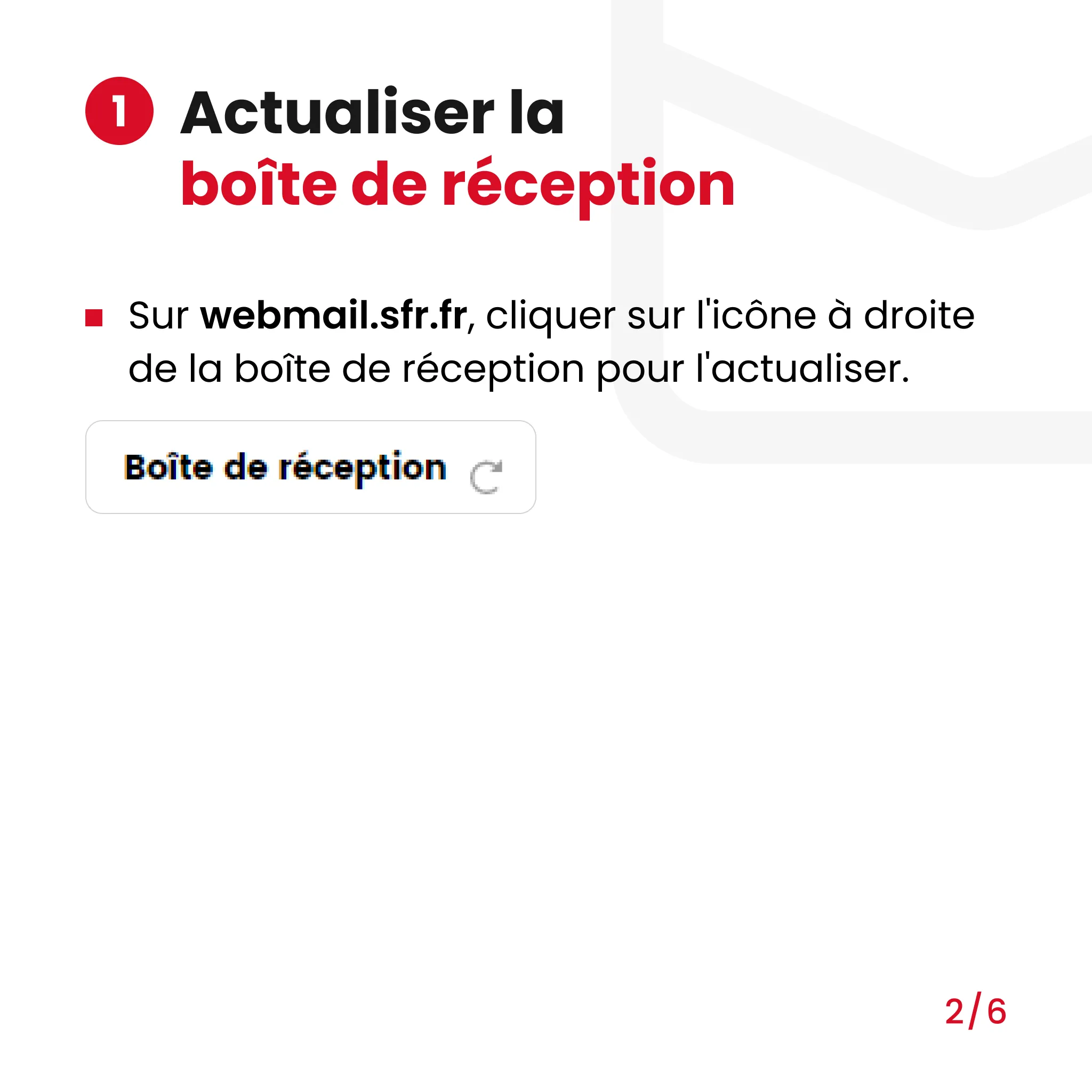 actualiser la boîte de réception