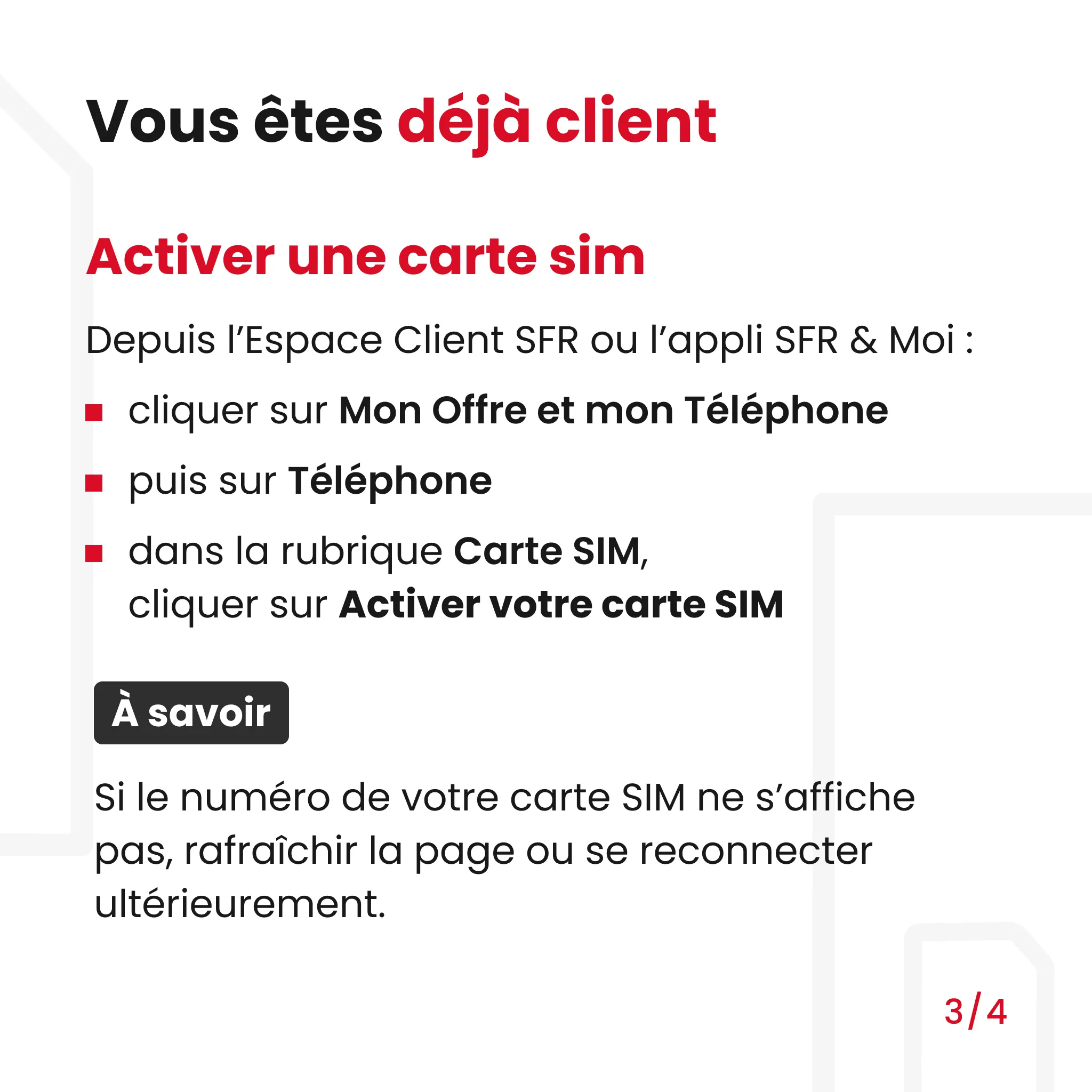 Kit carte sim 3 EN 1 RED BY SFR - Accessoire pour téléphone mobile
