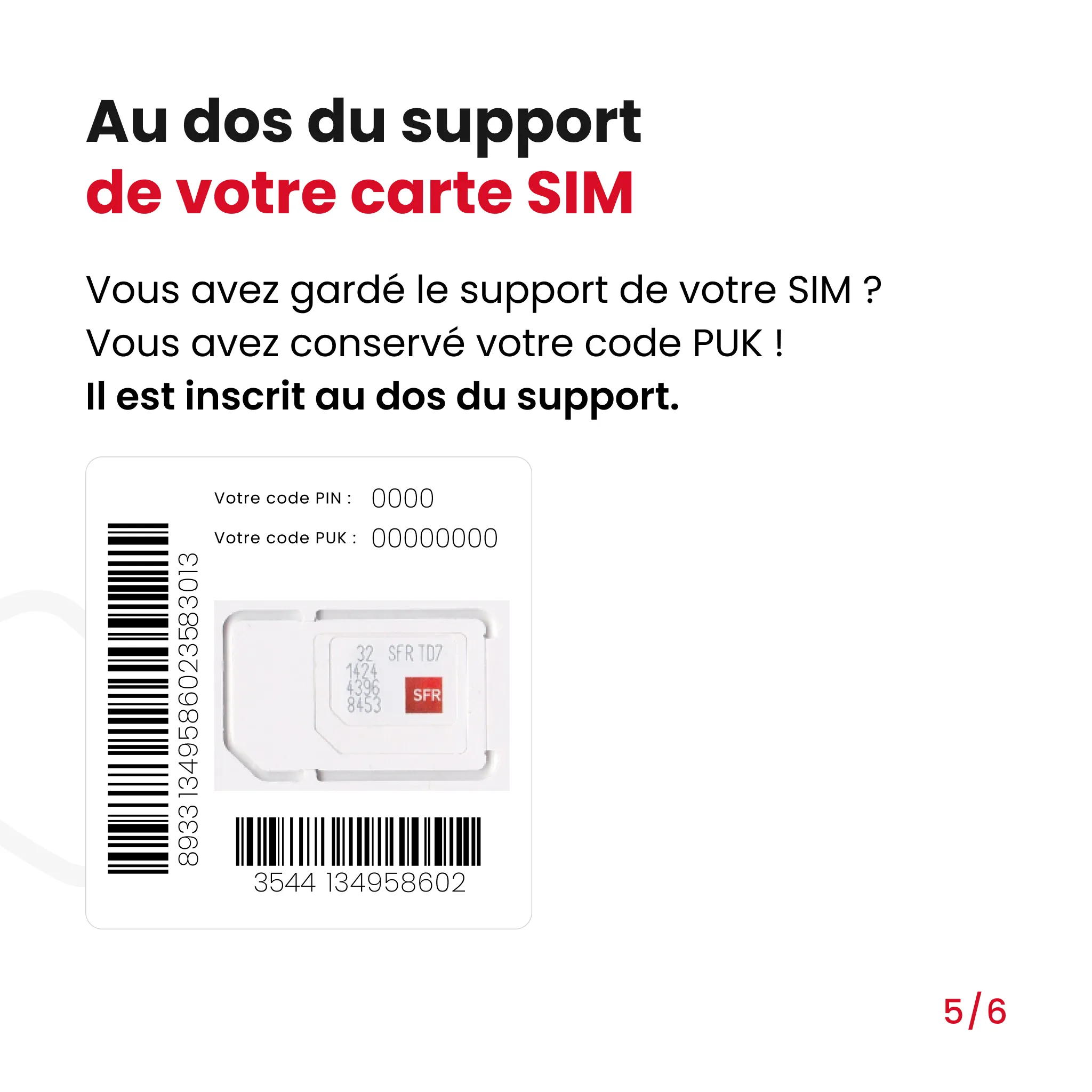 Récupérer le code PUK pour débloquer une carte SIM SFR