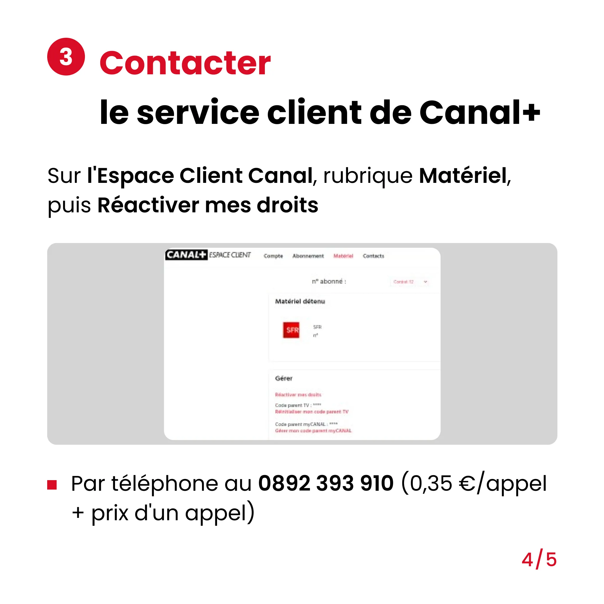 contacter le service client canal +