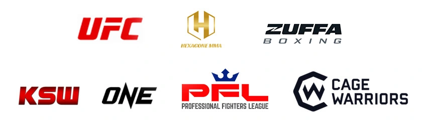 visuel présentant les logos des ligues sportives diffusées par RMC Sport