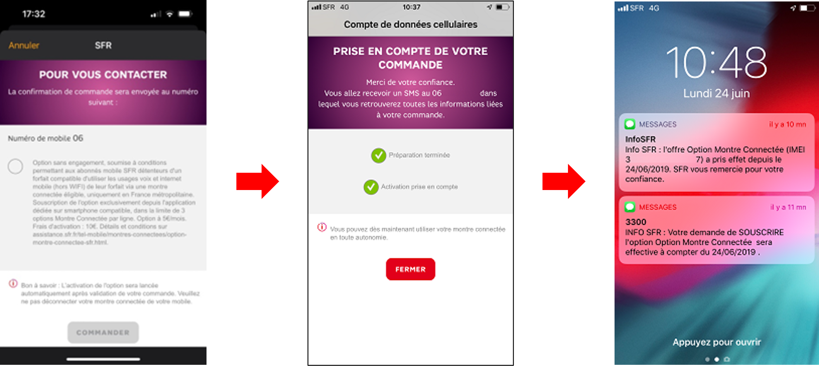 visuel présentant la fin du parcours de souscription de l