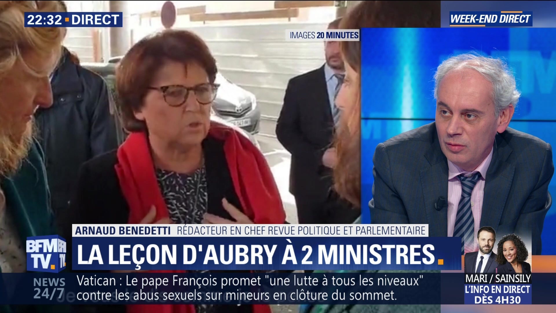 La colère de Martine Aubry face à deux ministres