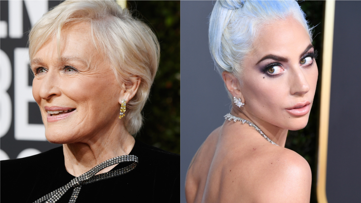 Glenn Close et Lady Gaga lors des Golden Globes 2019