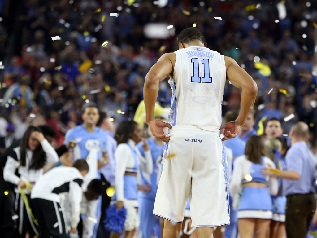 Brice Johnson après la défaite de North Carolina lors du Final Four 2016