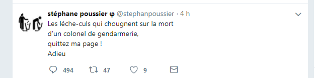 EN IMAGES - Mort d'Arnaud Beltrame: un ancien candidat de la France Insoumise fait scandale avec ses tweets