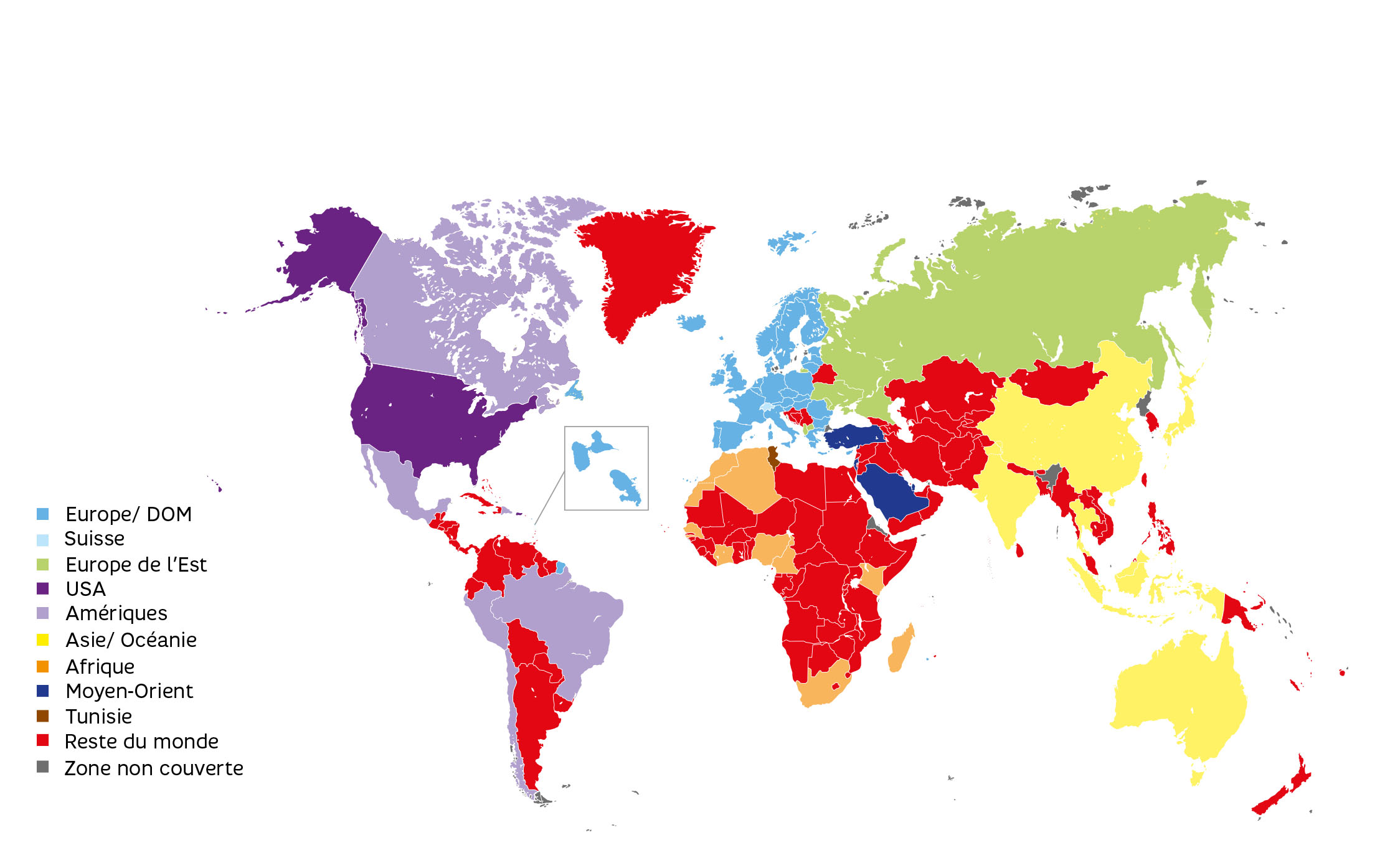 Carte du monde - Présentation du monde sous forme de ...