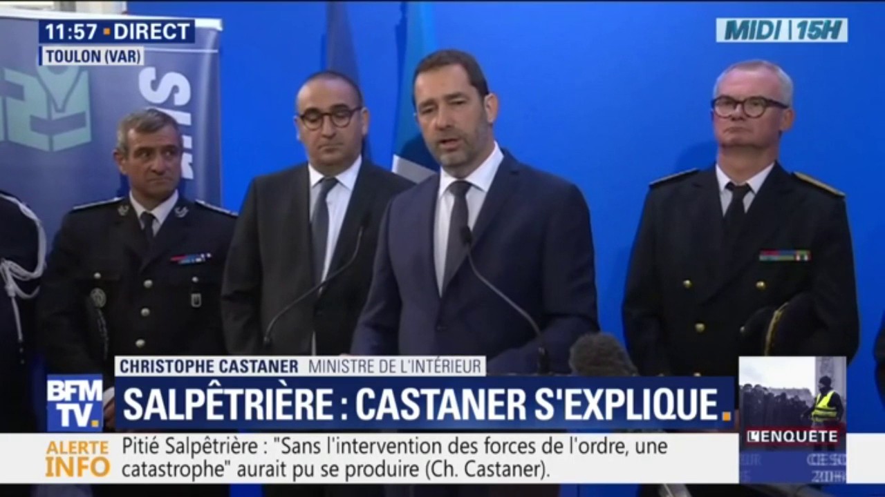 Christophe Castaner fait son mea culpa après l’incident à la Pitié-Salpêtrière