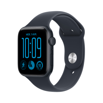 Apple Watch SE 3 - Bracelet Sport boitier Minuit et bracelet Bleu marine