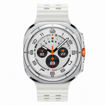 Samsung Galaxy Watch Ultra 2025 boitier Blanc Titane et bracelet Blanc