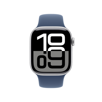 Watch Series 10 - Bracelet Sport boitier Argent et bracelet Denim