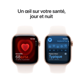 Watch Series 10 - Bracelet Sport boitier Or Rose et bracelet Rose tendre