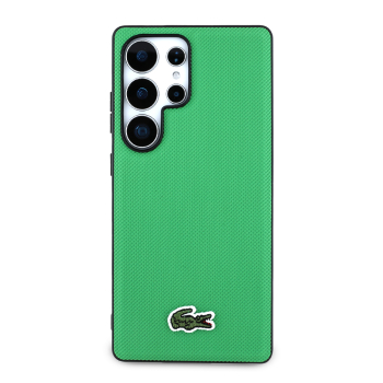 Coque Petit Piqué Lacoste vert pour Samsung Galaxy S25 Ultra