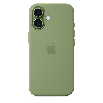 Coque silicone Magsafe vert ardoise pour iPhone 17