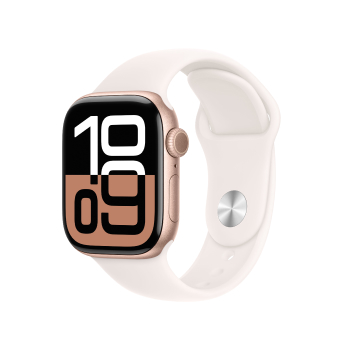Watch Series 10 - Bracelet Sport boitier Or rose et bracelet Rose tendre