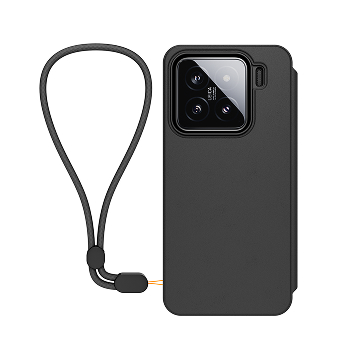 Etui folio noir pour Xiaomi 15