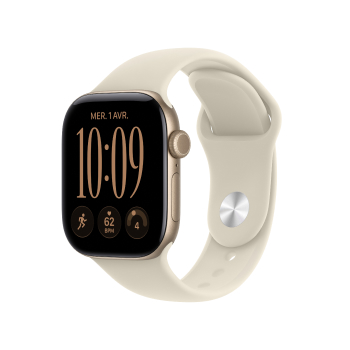 Apple Watch Series 12 - Bracelet Sport boitier Or clair et bracelet Sable
