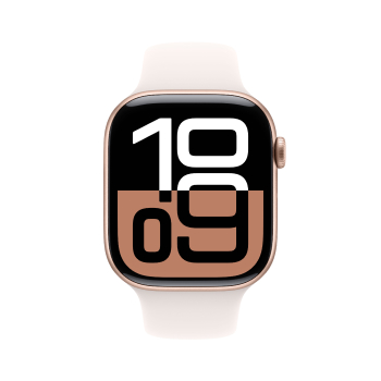 Watch Series 10 - Bracelet Sport boitier Or Rose et bracelet Rose Tendre