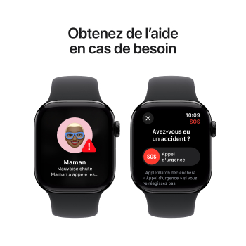 Watch Series 10 - Bracelet Sport boitier Noir de jais et bracelet Noir