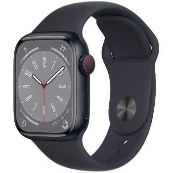 Apple Watch Series 8 4G 41 mm Aluminium Minuit avec Bracelet Sport Minuit