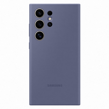 Coque en silicone violet foncé pour Samsung Galaxy S24 Ultra