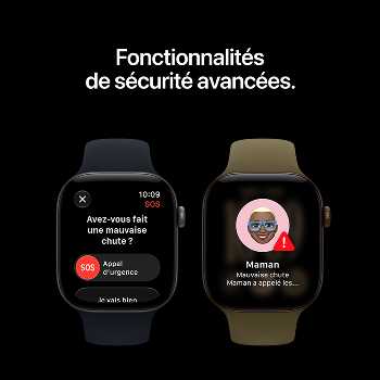 Apple Watch Series 12 - Bracelet Sport boitier Gris sidéral et bracelet Bleu marine