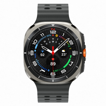 Samsung Galaxy Watch Ultra 2025 boitier Argent Titane et bracelet Argent