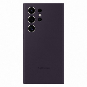 Coque en silicone gris clair pour Samsung Galaxy S24 Ultra