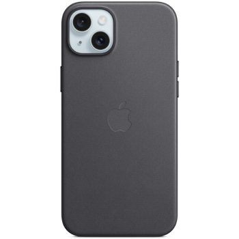 Coque en tissage fin MagSafe noir pour iPhone 15