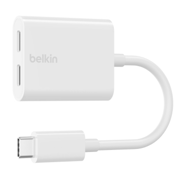 Adaptateur USB-C vers 2xUSB-C Belkin blanc