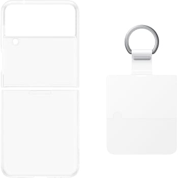 Coque transparente avec anneau pour Samsung Galaxy Z Flip5