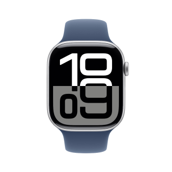 Watch Series 10 - Bracelet Sport boitier Argent et bracelet Denim