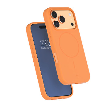Coque en silicone orange Force Case pour iPhone 17 Pro