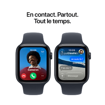 Apple Watch SE 3 - Bracelet Sport boitier Minuit et bracelet Bleu marine