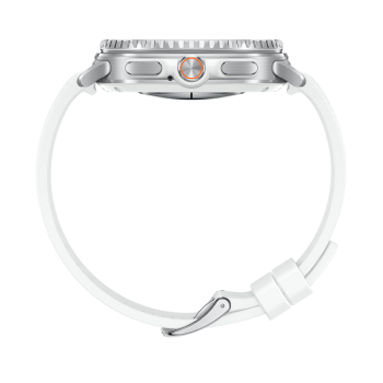 Samsung Galaxy Watch8 Classic boitier Argent et bracelet Blanc