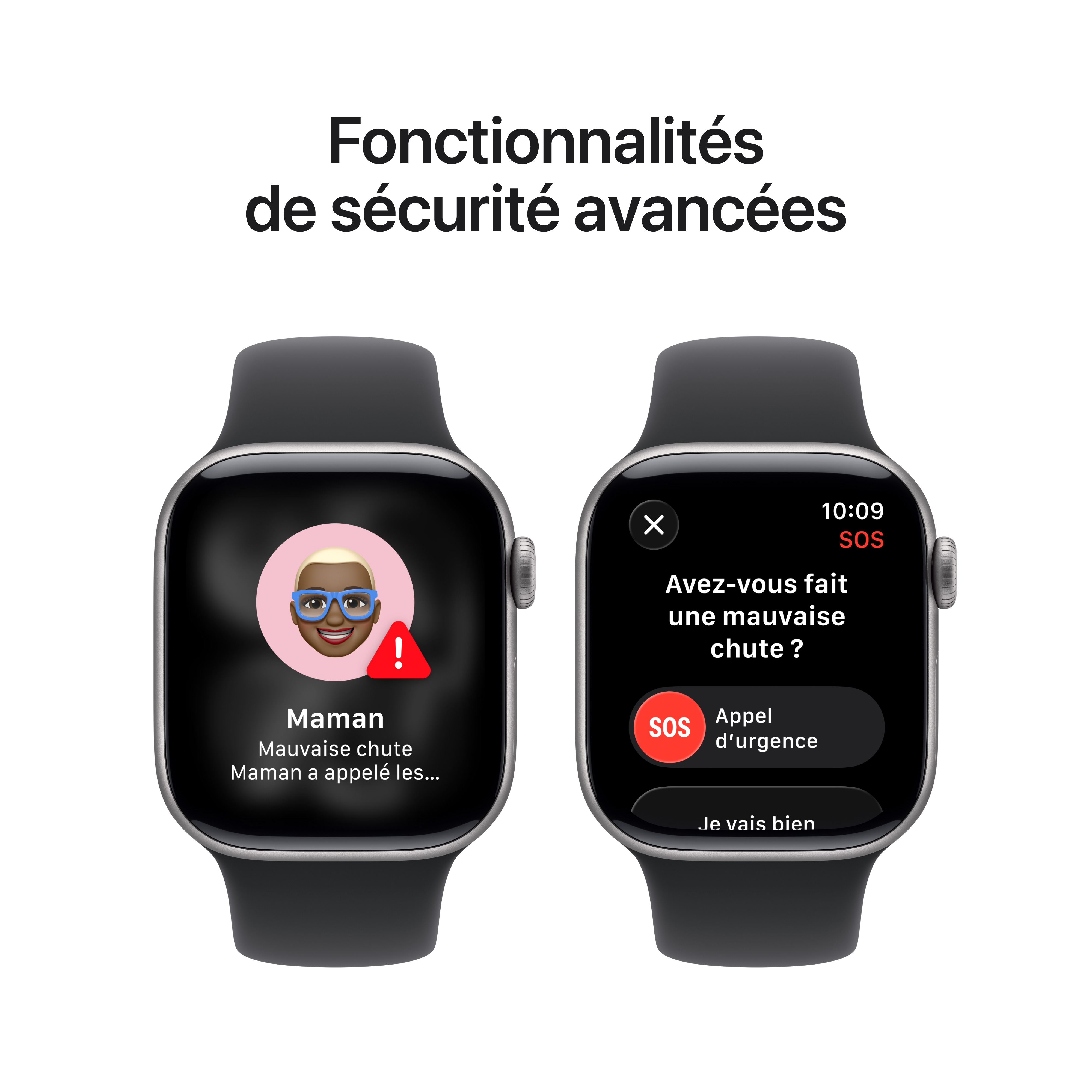 Apple Watch Series 11 - Bracelet Sport boitier Gris sidéral et bracelet Noir