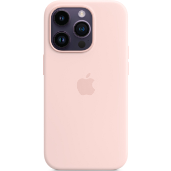 Coque silicone MagSafe Rose Craie - iPhone 14 Pro