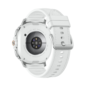 Samsung Galaxy Watch8 Classic boitier Argent et bracelet Blanc