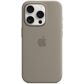 Coque silicone MagSafe argile pour iPhone 15 Pro