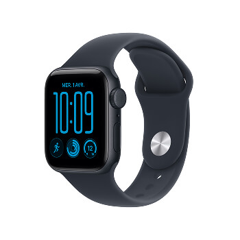 Apple Watch SE 3 - Bracelet Sport boitier Minuit et bracelet Bleu marine