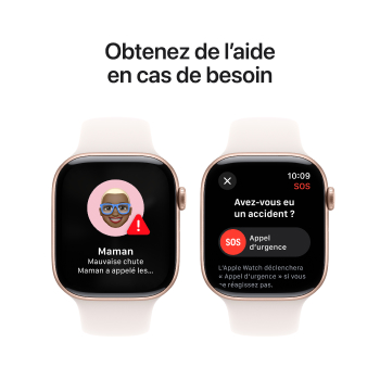 Watch Series 10 - Bracelet Sport boitier Or Rose et bracelet Rose Tendre