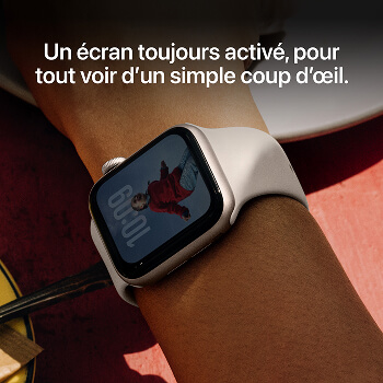 Apple Watch SE 3 - Bracelet Sport boitier Lumière Stellaire et bracelet Lumière Stellaire